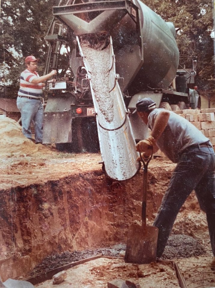 Hewitt kiln build - pouring foundation