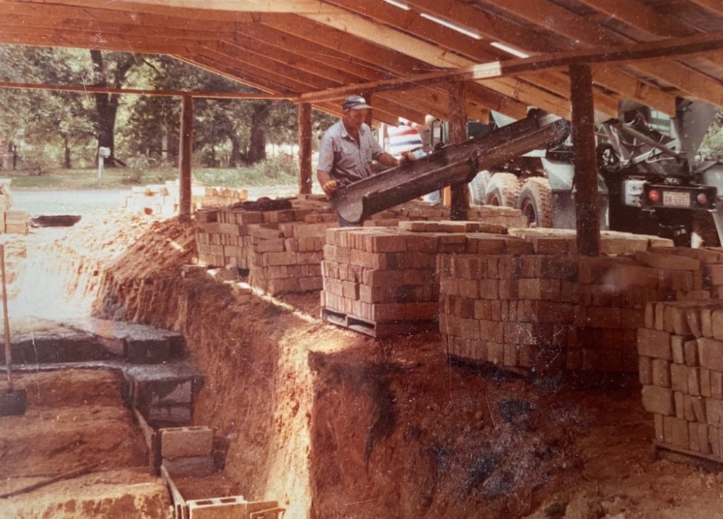 Hewitt kiln build - pouring foundation